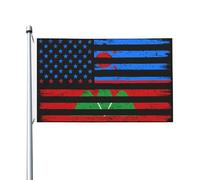 3X5Ft Drapeaux Décoratifs D'Extérieur États-Unis Et Drapeau De L'État De Washington Luxueux Drapeau Militaire Uv Résistant Pour Pendre La Crémaillère Fête
