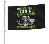 3X5Ft Drapeaux Décoratifs D'Extérieur Ils L'Ont Appelé Golf Parce Que Tous Les Autres Gros Mots De Quatre Lettres Étaient Déjà Pris. Unique Drapeau De Famille Prime Pour Fête Balcon