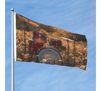 3X5Ft Drapeaux Décoratifs D'Extérieur Musique Instruments De Musique Sur Le Terrain Drapeau Lavable Drapeau De Jardin Luxueux Pour Balcon Patio