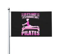 3X5Ft Drapeaux Décoratifs D'Extérieur Si C'Est Facile, Ce N'Est Probablement Pas Du Pilates (Drapeau) Élégant Drapeau De Jardin Luxueux Pour Pendre La Crémaillère Patio