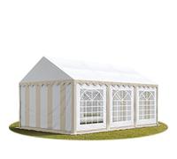 3x6 m Tente de réception/Barnum Beige-Blanc Toile de Haute qualité PVC 700 N