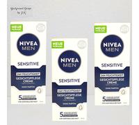 3x75ml Nivea Men Sensible 24h Humidité Soin Du Visage Crème Vitamine Complexe