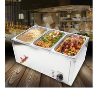 3x7L chauffe-plats en acier inoxydable bain-marie support chaud 23-conteneurs pour banquet