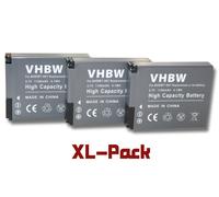 3xbatteries vhbw pour GoPro HD Hero, Motorsports, Helmet,Surf,Naked, Hero 960,Hero 2 II Motorsports Outdoor,Surf Edition remplace AHDBT-001,ABPAK-001.