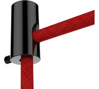 3xCable Holder for Surface Mounting,Wall and Ceiling Pins for Hanging Cable,with Screws and Wall Plugs for Textile Cable,Black