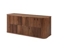 3xE Living Armoire de Salle de Bain, chêne-Noyer, 120 x 51,7 x 41,5 cm