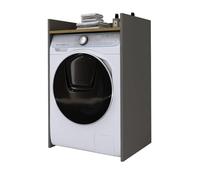 3E 3xE living.com Armoire de Salle de Bain pour Machine à Laver, sur Pied Durable avec étagère - Anthracite/Artisan Oak, 64 x 97 x 50 cm,