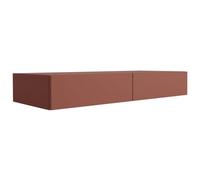 3xE Living Coiffeuse Suspendue 100 cm, 2 tiroirs, Brique, 100 x 40 x 16 cm