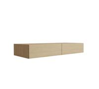 3xE Living Coiffeuse Suspendue 100 cm, 2 tiroirs, chêne huilé, 100 x 39,6 x 16 cm
