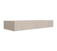 3xE Living Coiffeuse Suspendue 100 cm, 2 tiroirs, façade cannelée, Cachemire, 100 x 40 x 16 cm