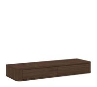 3xE Living Coiffeuse Suspendue 15,8 cm, 2 tiroirs, Push-to-Open, chêne Noyer, 15,8 x 40 x 115,2 cm