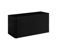 3xE Living Meuble de Salle de Bain 100, Noir, Plan Noir, 100,8 x 44,2 x 50 cm