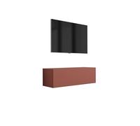 3xE Living Meuble TV, Brique, 100 x 34 x 32 cm - Style Moderne