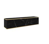 3xE Living Meuble TV élégant - Design Moderne avec Fonction Push-to-Open. D : L : 135 cm, H : 30 cm, P : 32 cm