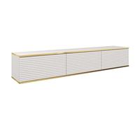 3xE Living Meuble TV élégant - Design Moderne avec Fonction Push-to-Open. D : L : 175 cm, H : 30 cm, P : 32 cm