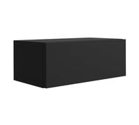 3xE Living Table de Chevet Suspendue avec tiroir - façade Lisse - Noir, 40 x 20 x 16 cm