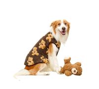 3XL-8XL Pull pour chien avec motif ours mignon pour grands chiens, vêtements d'hiver pour grands chiens, pull en polaire chaude pour temps froid, gilet pour pitbull (café, taille 7XL)