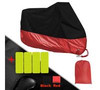 3xl Pour 221-230cm - Cubierta Impermeable De Protección Para Motocicleta, Quad Y Atv Scooter, Protector A Prueba De Lluvia, Polvo, Nieve Y Rayos Uv, Para Dejar La Moto Al Aire Libre - Rouge