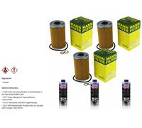 3xMANN-FILTER FILTRE À HUILE-H 614 x +3xLIQUI MOLY Pro-Line Nettoyage Moteur