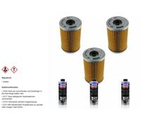 3xMANN-FILTER FILTRE À HUILE-H 719/2 +3xLIQUI MOLY Pro-Line Nettoyage Moteur