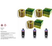 3xMANN-FILTER FILTRE À HUILE-HU 710 x +3xLIQUI MOLY Pro-Line Nettoyage Moteur