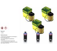 3xMANN-FILTER FILTRE À HUILE-HU 712/11 x +3xLIQUI MOLY Pro-Line Nettoyage Moteur