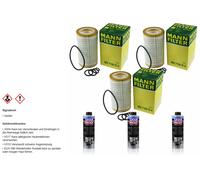 3xMANN-FILTER FILTRE À HUILE-HU 718/5 x +3xLIQUI MOLY Pro-Line Nettoyage Moteur