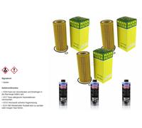3xMANN-FILTER FILTRE À HUILE-HU 722 x +3xLIQUI MOLY Pro-Line Nettoyage Moteur