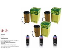 3xMANN-FILTER FILTRE À HUILE-HU 820/2 x +3xLIQUI MOLY Pro-Line Nettoyage Moteur