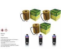 3xMANN-FILTER FILTRE À Huile-HU 925/4 x +3xLIQUI MOLY Pro-Line Nettoyage Moteur