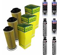 3xMANN-FILTER Ölfilter-hu 1072 X + 3xLiqui Moly / 3x Cera Tec