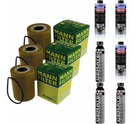 3xMANN-FILTER Ölfilter-hu 9001 X + 3xLiqui Moly / 3x Cera Tec