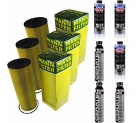 3xMANN Ölfilter-hu 12 140 X + 3xLiqui Moly Pro-Line Nettoyant Moteur / 3x Cera