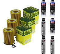 3xMANN Ölfilter-hu 712/9 X+ 3xLiqui Moly Pro-Line Nettoyant Moteur / 3x Cera Tec