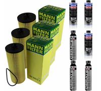 3xMANN Ölfilter-hu 945/2 X+ 3xLiqui Moly Pro-Line Nettoyant Moteur / 3x Cera Tec