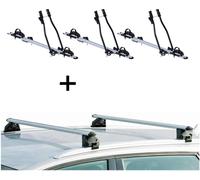 3xPorte-vélos SAGITTAR + porte-rails CRV120A compatibles avec Land Rover Discovery 5 portes à partir de 2017