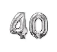 4 0 Ballons à chiffres argent