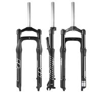 4.0 Tire Fat Bike Fourche À Suspension De Montagne 20 26 Pouces Snow Beach Électrique Bike Fourches De Mécanique Ressort 1-1/8" Fourche Avant VTT Frein À Disque 100/110mm Voyage 9*135mm QR(26")