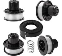 4+1+1 x Spools of Thread Spool,Replacement Spools,Universal Edge Cutter,Spool Cap,Compatible with Black + DEC Trimmer GL250,GL310,GL360