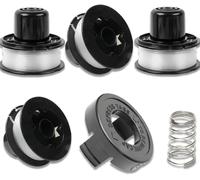 4+1+1 x Spools of Wire Spool,Lawn Mower Cap Replacement Spool,Compatible with Black + DEC Trimmer GL250,GL310,GL360