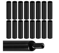 4:1 Gaine Termorétractable,Gaine Retractable pour Fil Electrique,Manchon Thermoretractable,Tube Thermorétractables avec Adhésif,pour Fil Electrique,Câbles,12.5cm*16pcs,2m de Longueur(Ø6mm,Noir)
