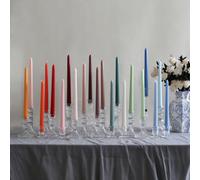 4/1 pièce/Set,Une boîte de quatre bougies sans fumée de 25 cm de long avec dégradé de couleurs, bougies de fête, bougies pour dîner aux chandelles, décoration de maison, bougies d'anniversaire, une va