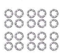 4/10/20 roulements à billes de vélo pour roues avant et arrière, diamètre extérieur du roulement = 2,5 cm, ID = 1,4 cm, cage fixe à roulement à billes pour vélos, 7 billes de 6,35 mm x 7 billes (20)