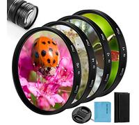 + 4, + 10) accessoire de filtre macro Close-up kit de filtre pour objectif avec ensemble de filtre d'objectif Pouch pour Canon Nikon Sony Pentax Olympus Fuji DSLR Camera + Bouchon d'objectif