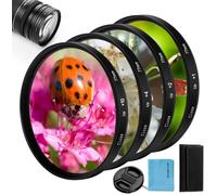 + 4,+ 10) Macro Filter Accessory Close-up Lens Filter Kit with Lens Filter Set Pouch for Canon Nikon Sony Pentax Olympus Fuji DSLR Camera + Lens Cap.[R14]