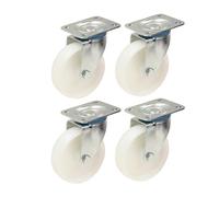 4-100mm 4" inch nylon castors - heavy duty swivel castor set 150kg each