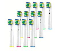 4/12/16Pcs Replacement Toothbrush Heads ，Compatible for Oral-B ，Professional Electric Toothbrush Heads Brush Heads(FLOSS CLEAN 12pcs)