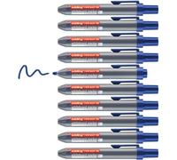 edding Marqueur pour tableaux blancs retract 12 Bleu – pack 10, pointe ronde 1,5–3 mm, sans capuchon