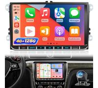 4+128 Go Autoradio Android pour Volkswagen Skoda Seat 2003-2020 Golf Passat | CarPlay/Android Auto sans fil, navigation GPS, écran tactile HD, Écran 9 pouces pour mise à niveau VW