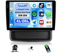 4+128G Android 15 CAMECHO Autoradio pour Renault Trafic 2 Opel Vivaro A Nissan Primate 2010-2014, 10 Pocues GPS Radio avec Bluetooth WiFi sans Fil Carplay Android Auto FM RDS +Caméra de Recul